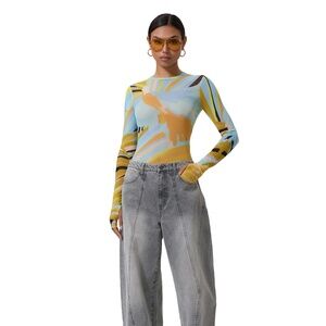 NWT AFRM Bird of Paradise Top L